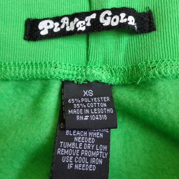 PLANET GOLD Green Capri Sweat Pants NWOT - Picture 6 of 6